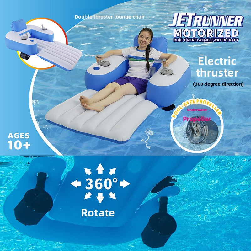 Inflatable Electric Floating Chair Boat with Propeller