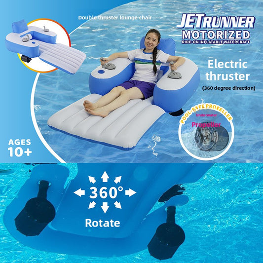 Inflatable Electric Floating Chair Boat with Propeller