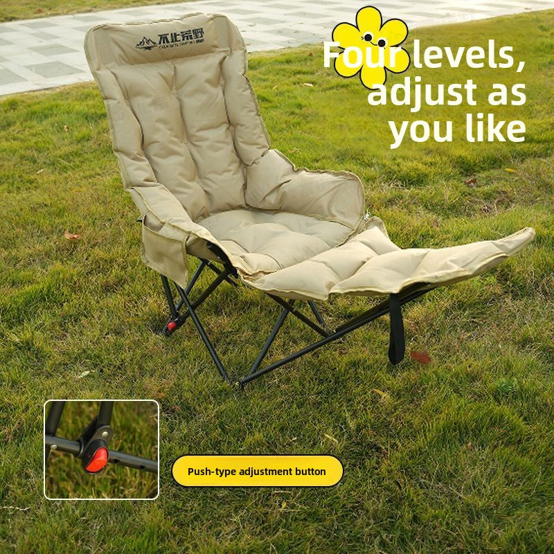 Adjustable Padded Portable Folding Chair for Outdoor Camping