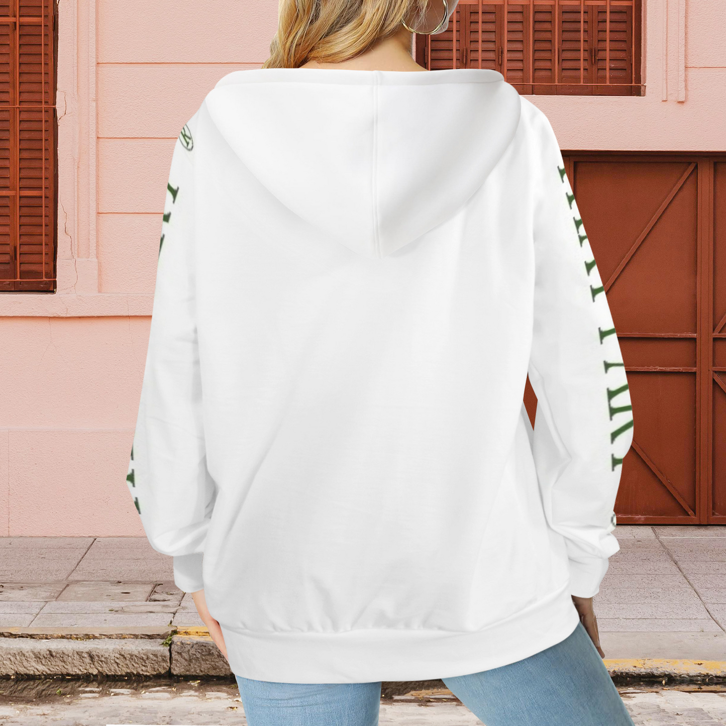 NEW!!! "THAT PART" branded (green both sleeves) Drawstring Pocket Hoodie