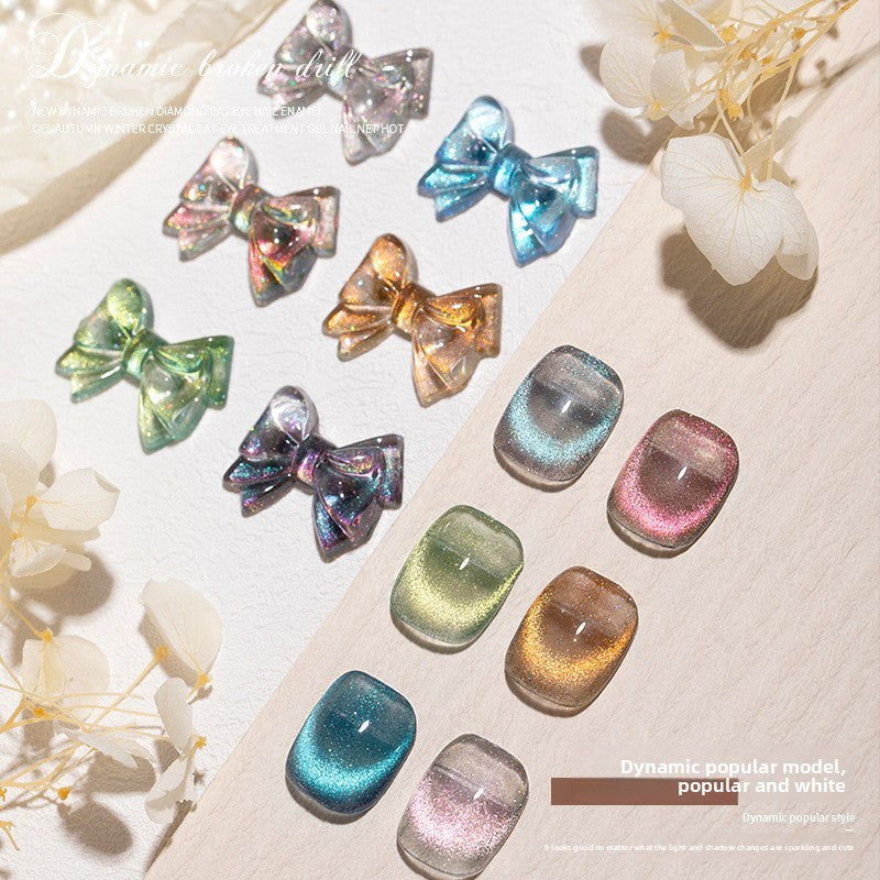 Crushed Diamond Crystal Cat Eye Nail Polish Glue