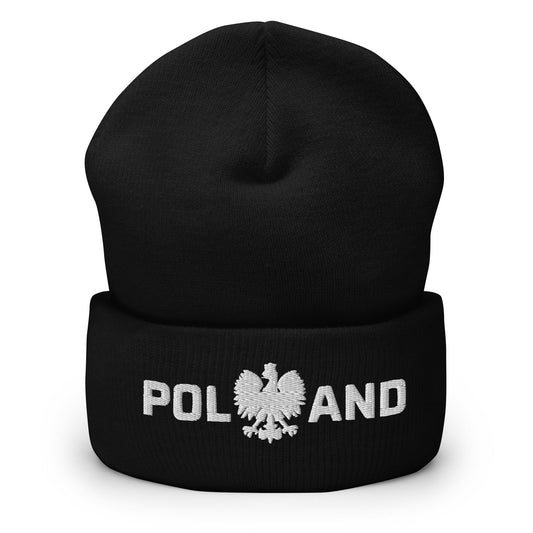 Poland With Polish Eagle Cuffed Skullie Hat