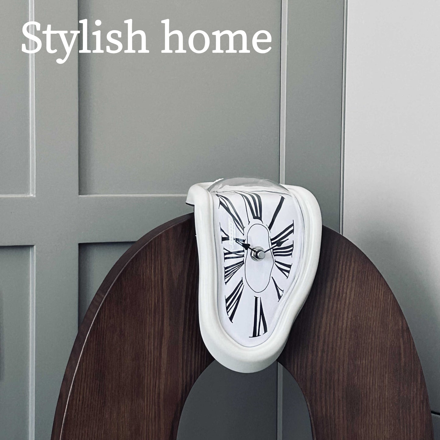 Melting illusion Desk Corner Clock Silent Quartz