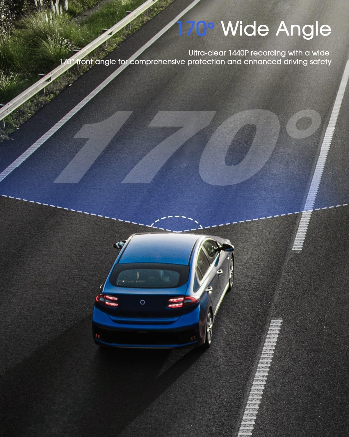 Zarre 2K WiFi Smart Dash Cam