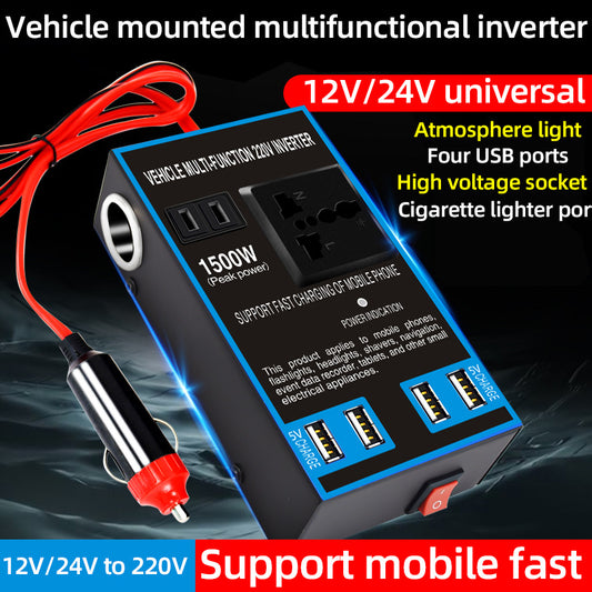 12V to 1500W Car Power Inverter Converter with USB Ports