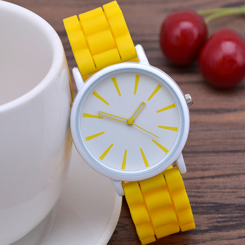 Thin Silicone Strap Ladies Quartz Watch
