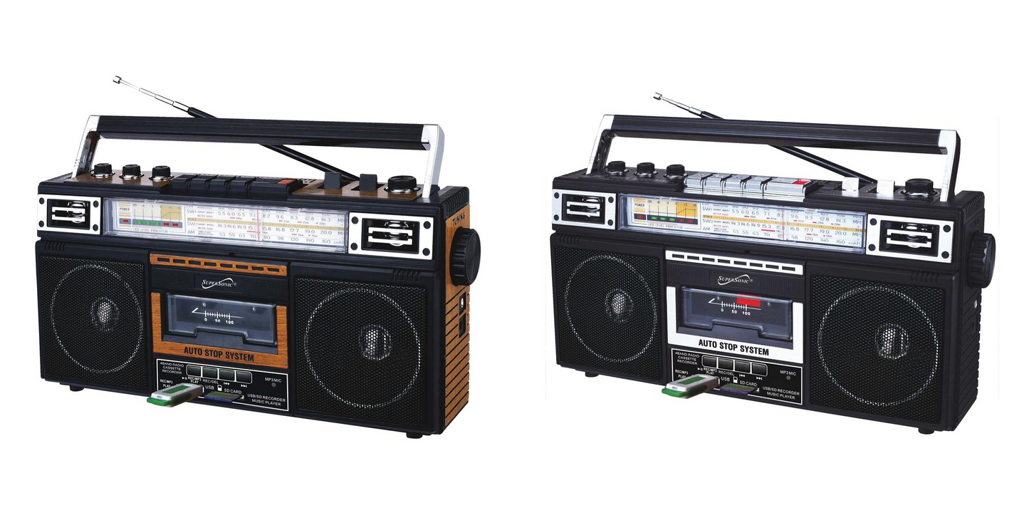 Radio & Cassette Player + CASSETTE to MP3 CONVERTER & Bluetooth (SC-3201BT)
