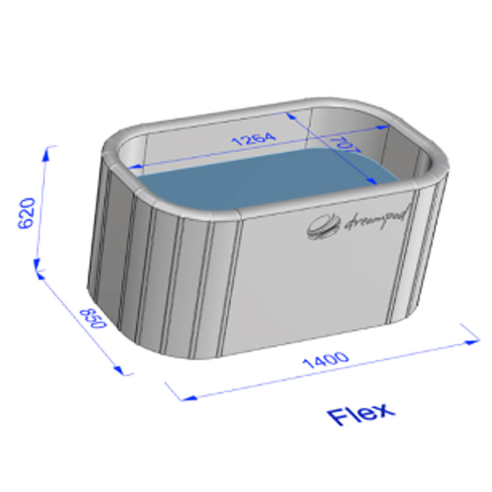 Inflatable Dreampod Ice Bath Flex Premium,  Inflatable PVC Reinforced Floatation Tank [DPIB002BPO] (SAK15374)