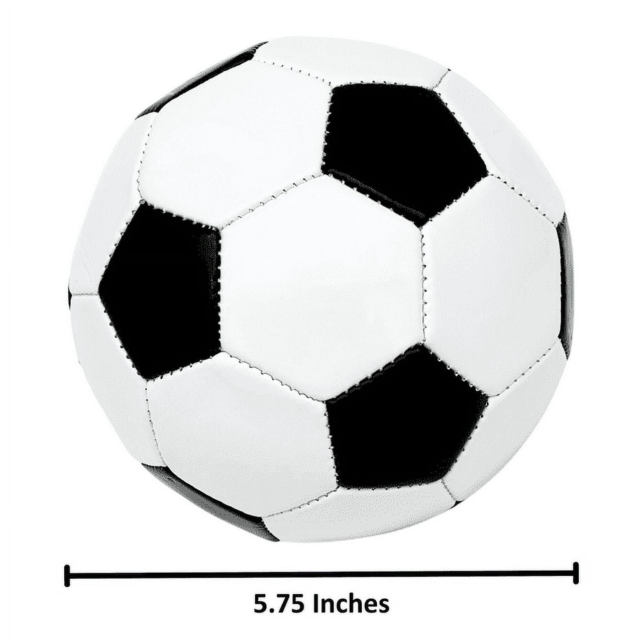 Durable Weatherproof Mini Soccer Ball – 6-Inch Lightweight Outdoor Kids' Ball in Black and White