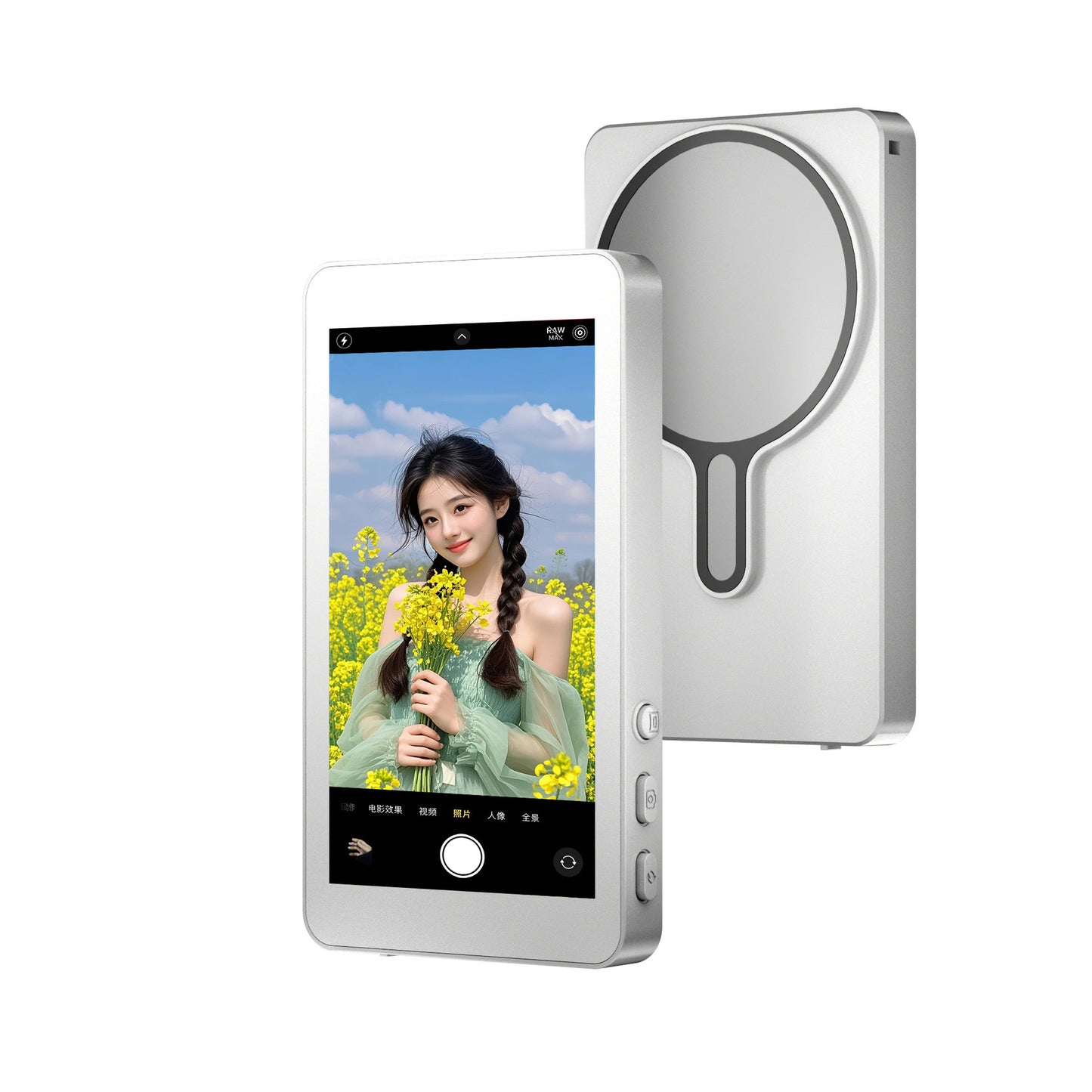 Rear Selfie Display with Touch Screen
