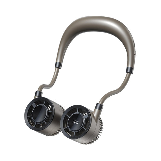 Portable USB Neck Fan with Digital Display