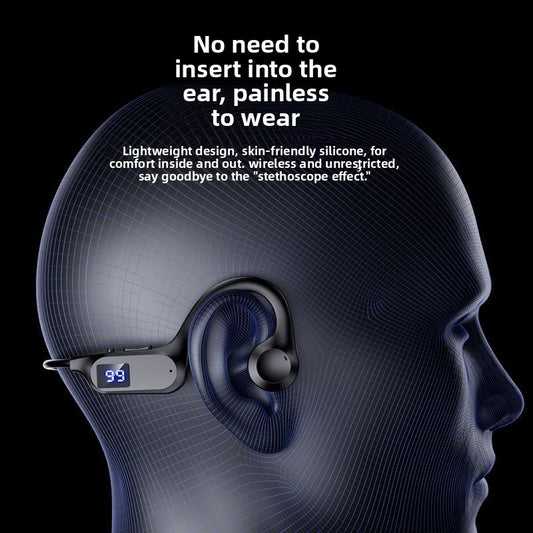 Bone Conduction digital-display Bluetooth headphones