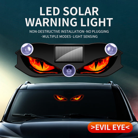 Solar Powered Car Devil Eye Ambient Warning Light