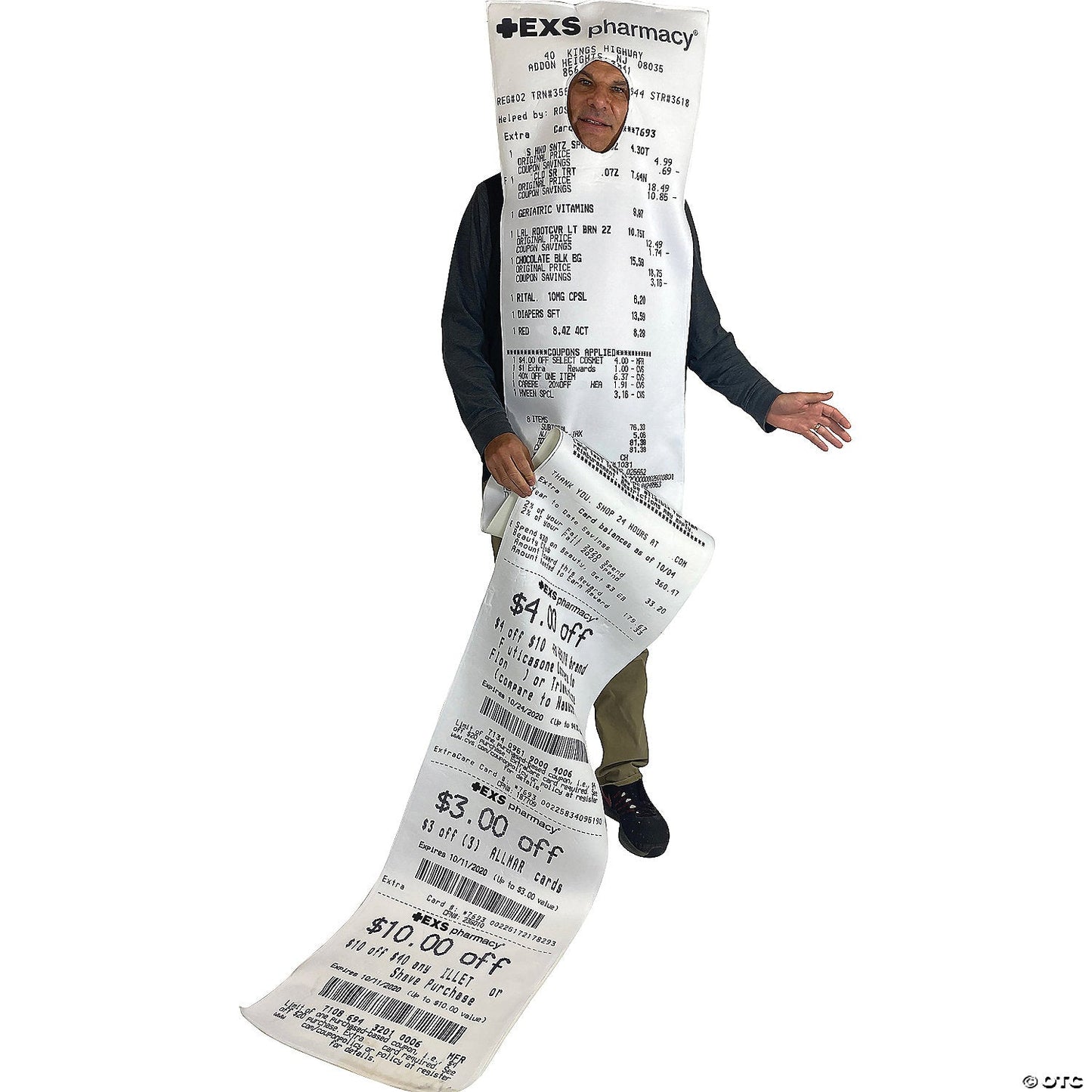 Long Receipt Costume