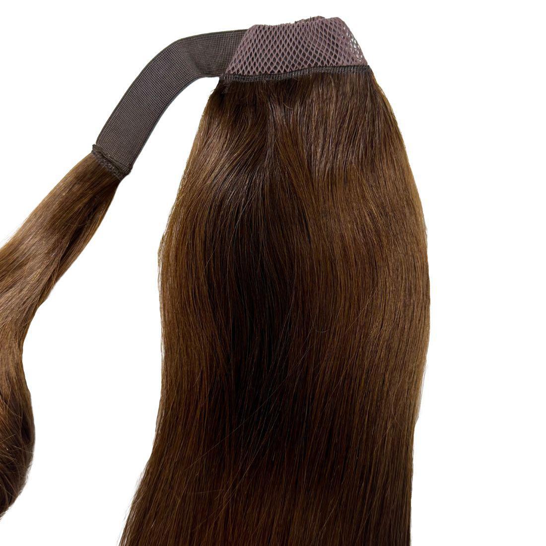 Dark Brown 100% Human Hair Ponytail Extension