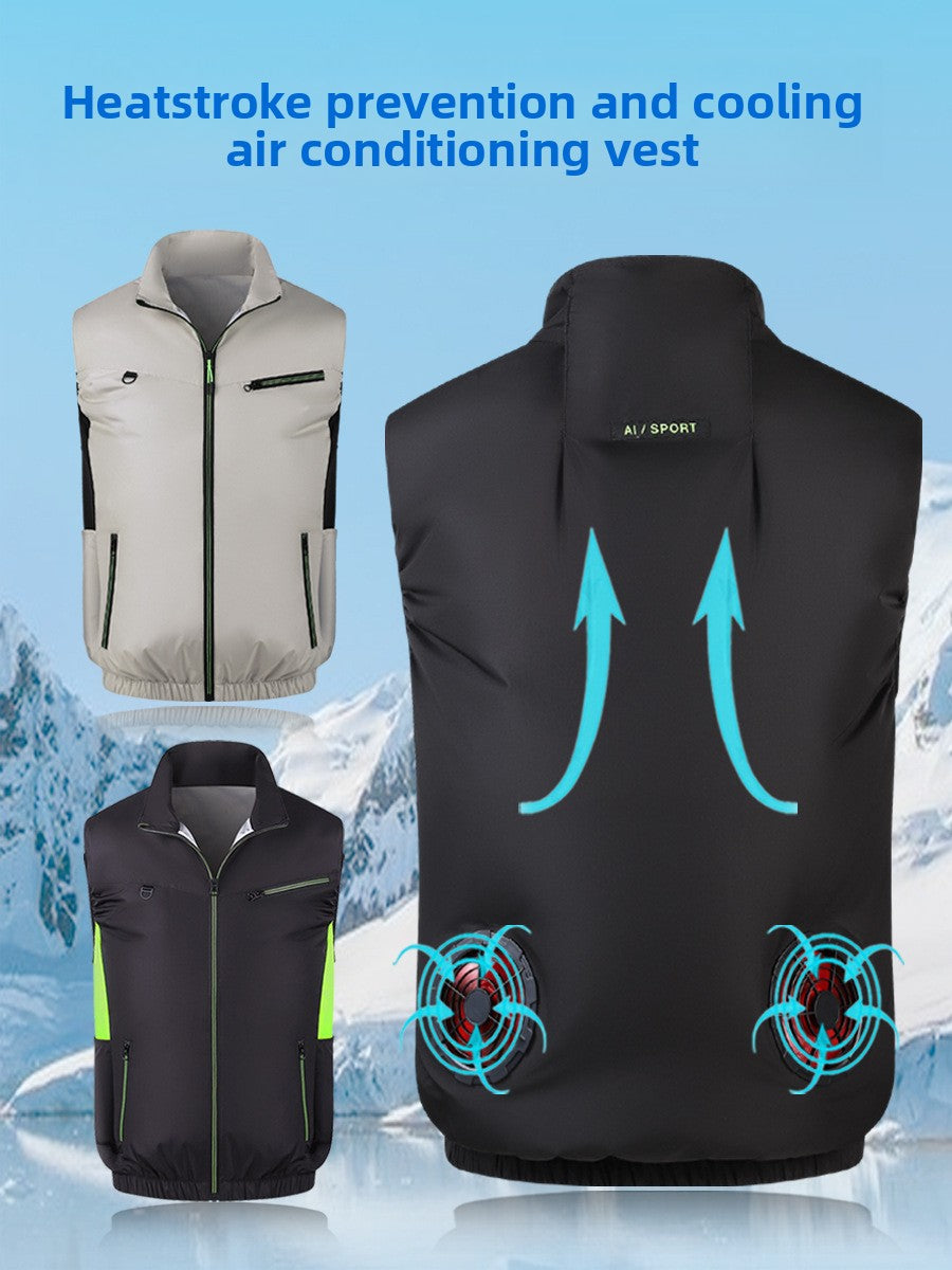 Fan-powered cooling vest