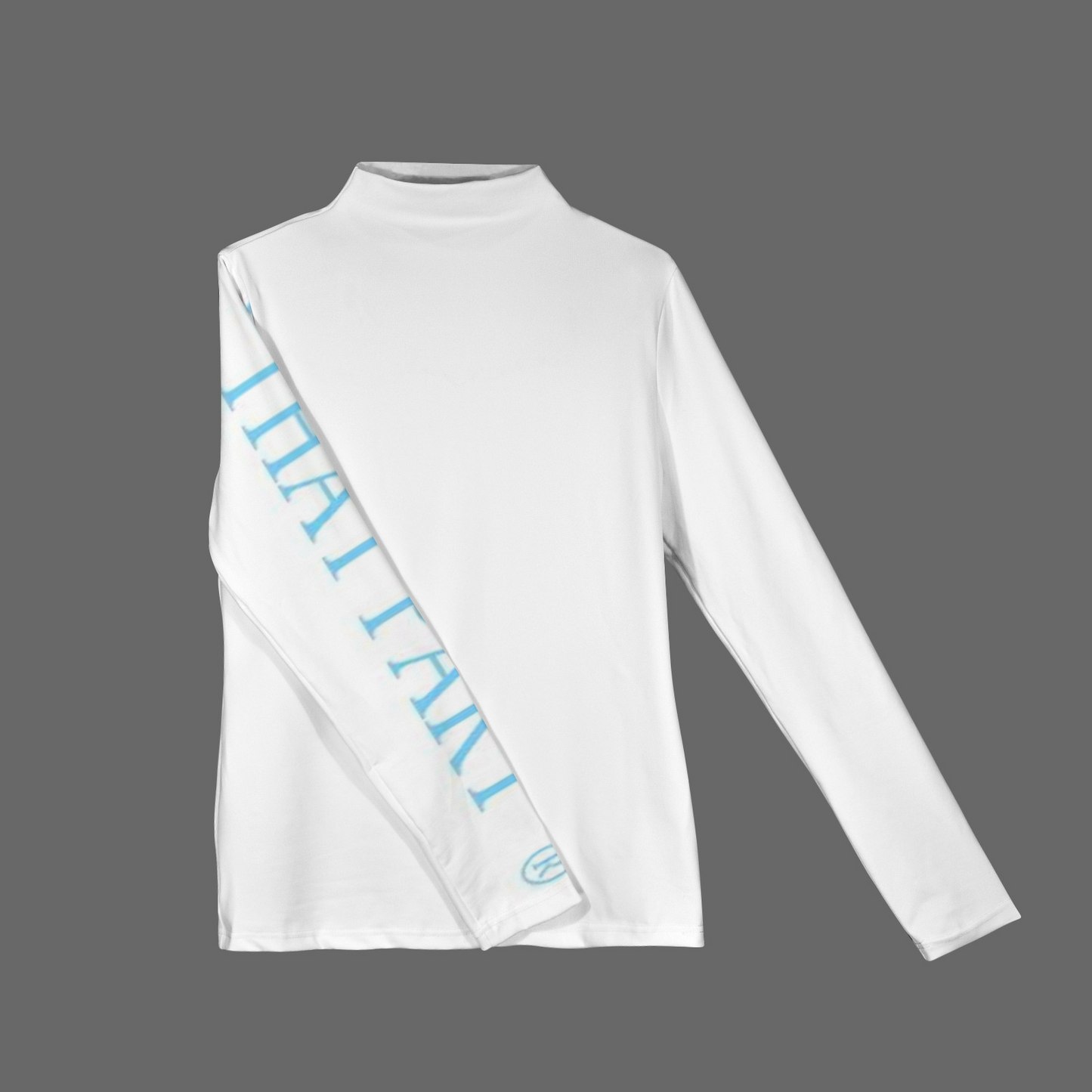 NEW!!! "THAT PART" branded (powder blue right sleeve) Longsleeve Turtleneck Slim T-Shirt