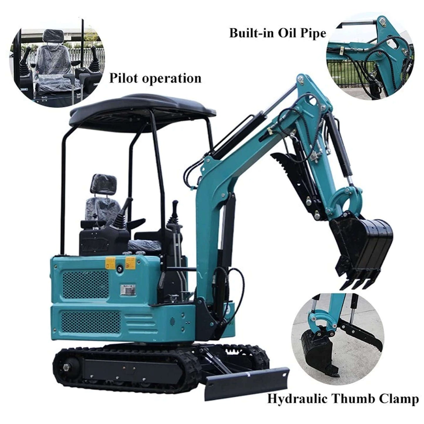 Heavy Duty Mini 1.8T Excavator Crawler Digger With Hydraulic Thumb (SAK83917)