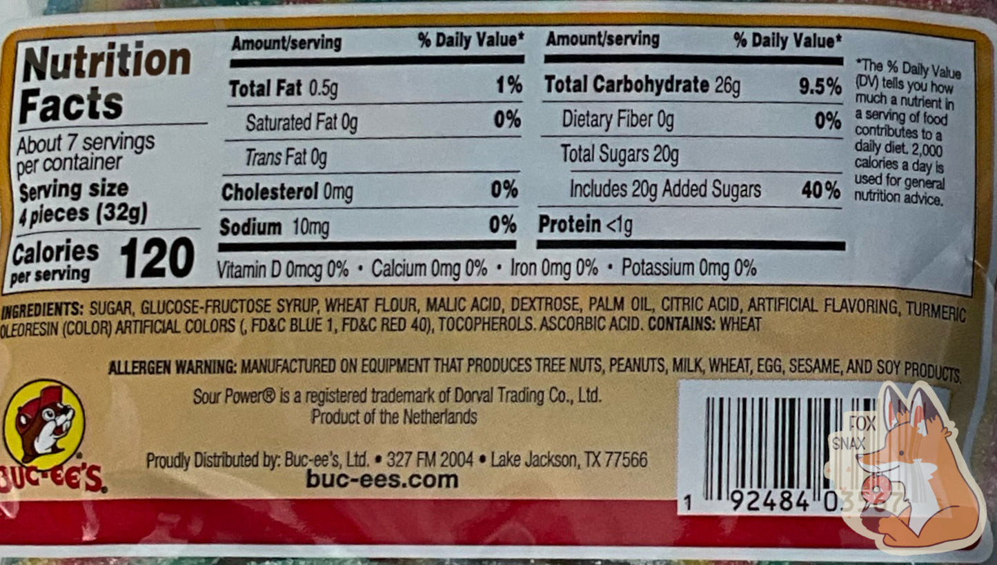 Buc-ee's Quattro Sour Power Candy Belts