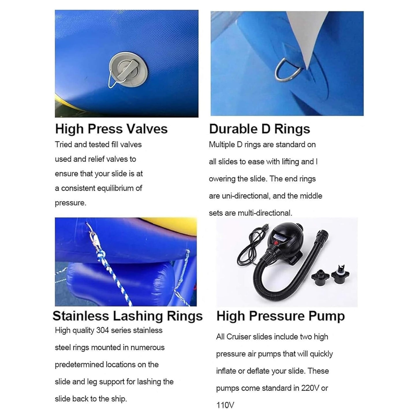 Large Inflatable Yacht Waterslide With Air Pump For Pools, Lakes And Rivers (SAK57374)