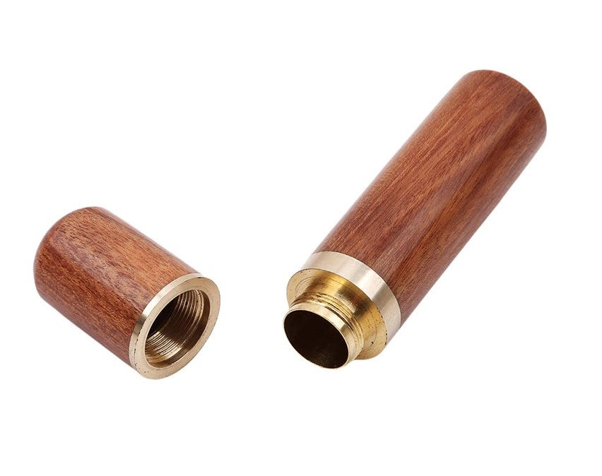 Portable Toothpick Holders – Keychain with Screw Cap in Aluminum & Wood Designs