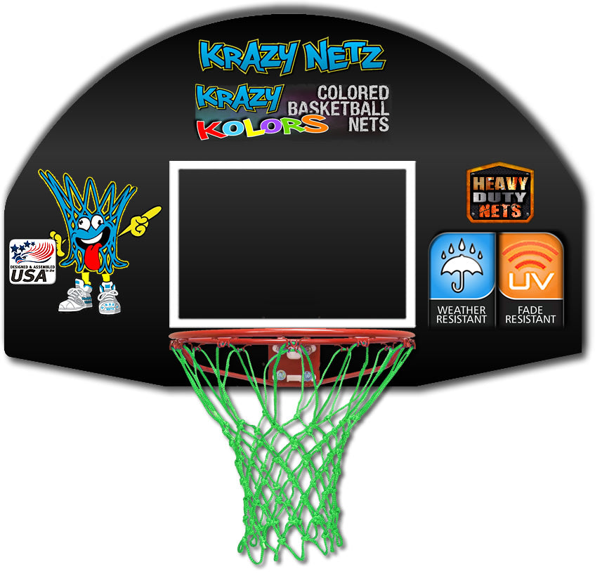 Krazy Netz Heavy Duty Lime Green Basketball Rim Net