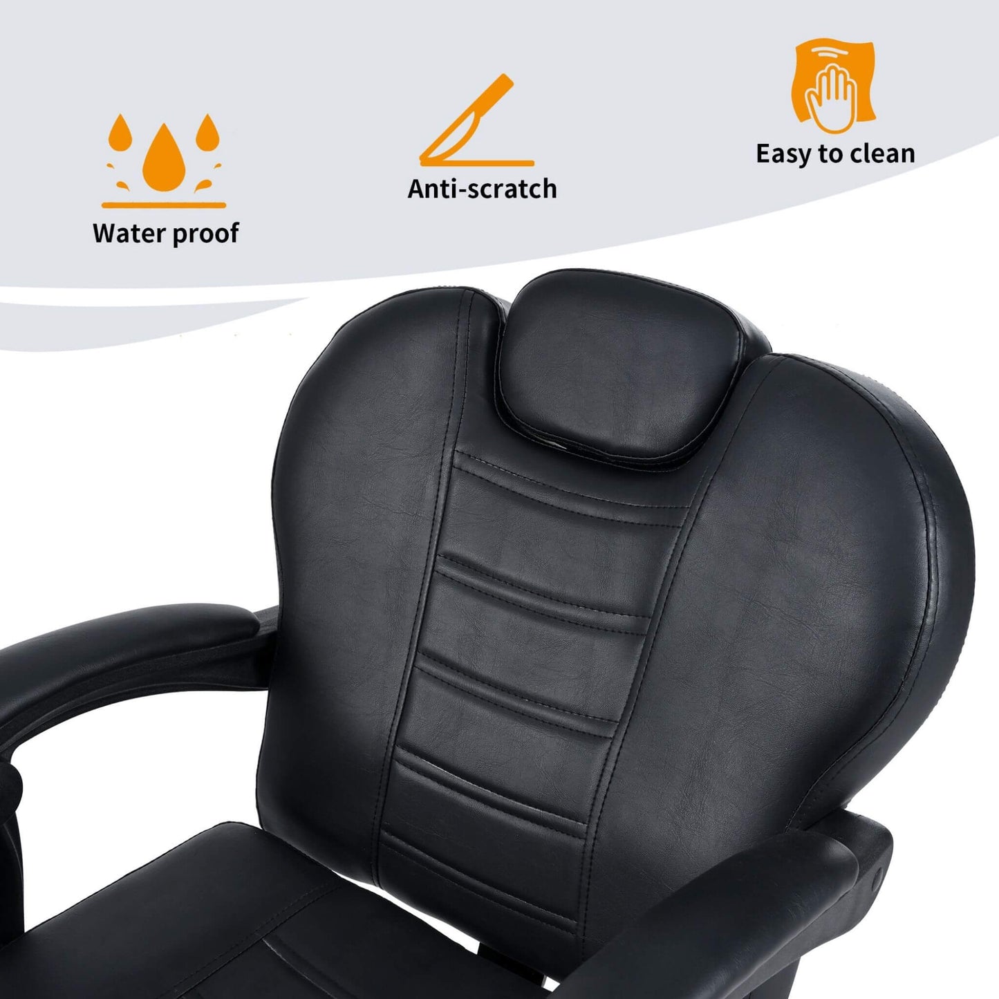 Reclining Barber Chair With Adjustable Headrest And Hydraulic Pump (SAK62751)