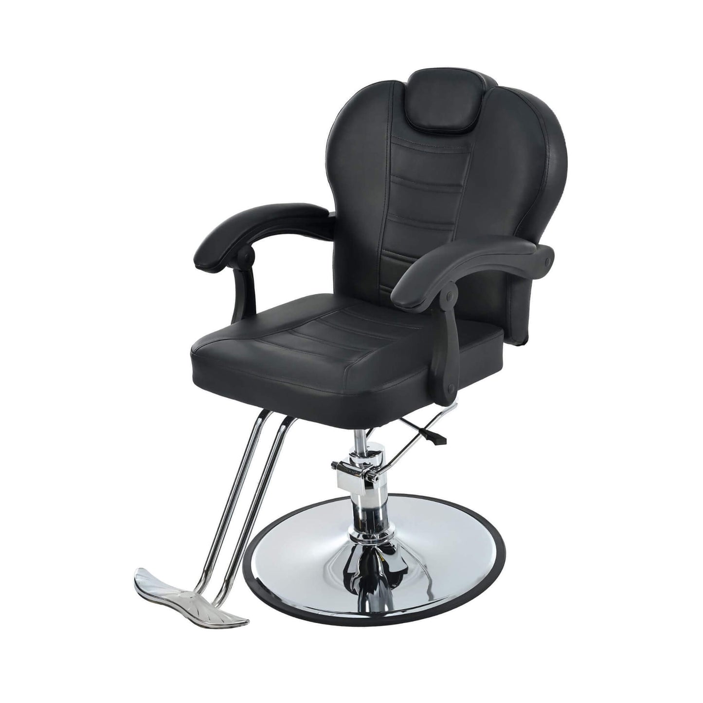 Reclining Barber Chair With Adjustable Headrest And Hydraulic Pump (SAK62751)