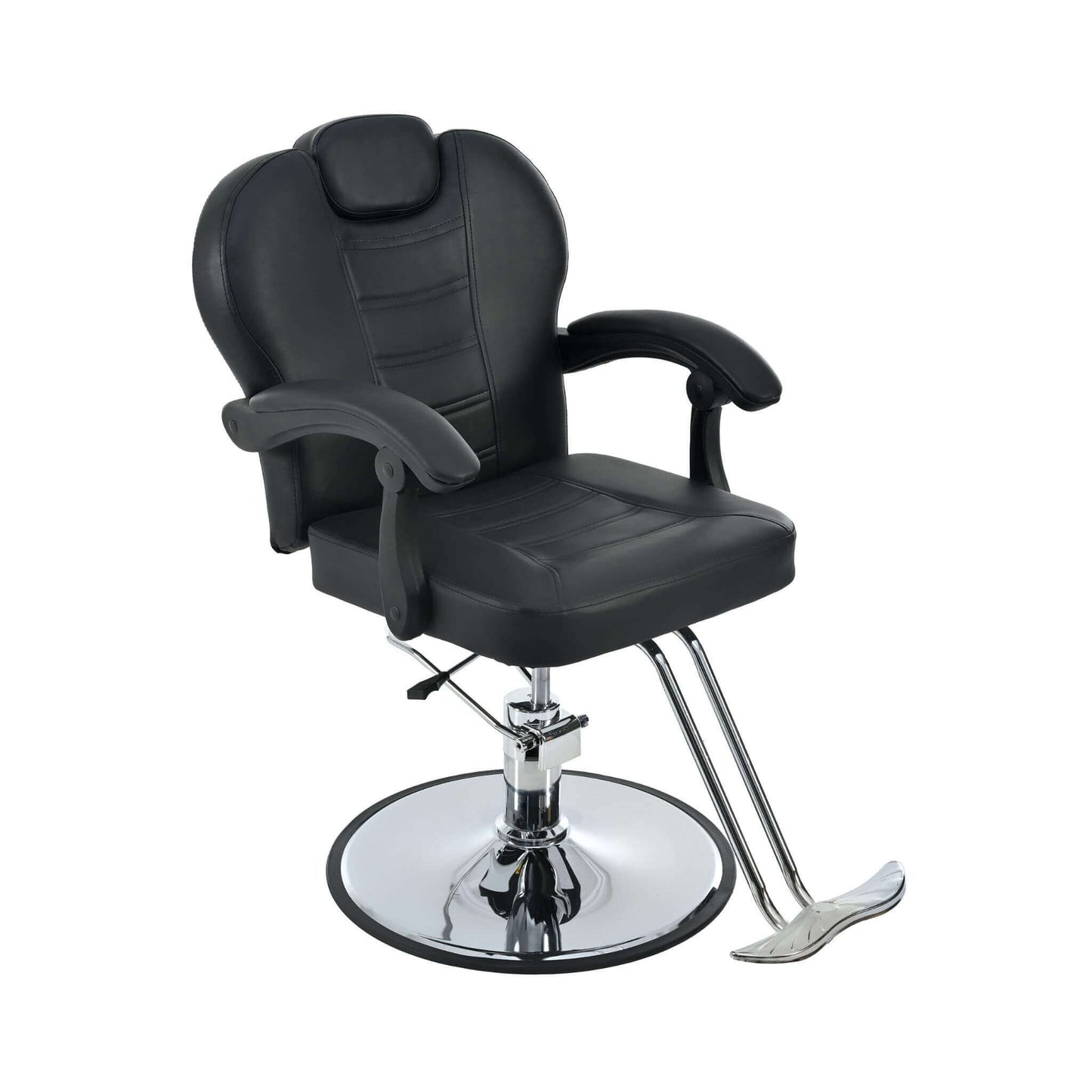 Reclining Barber Chair With Adjustable Headrest And Hydraulic Pump (SAK62751)