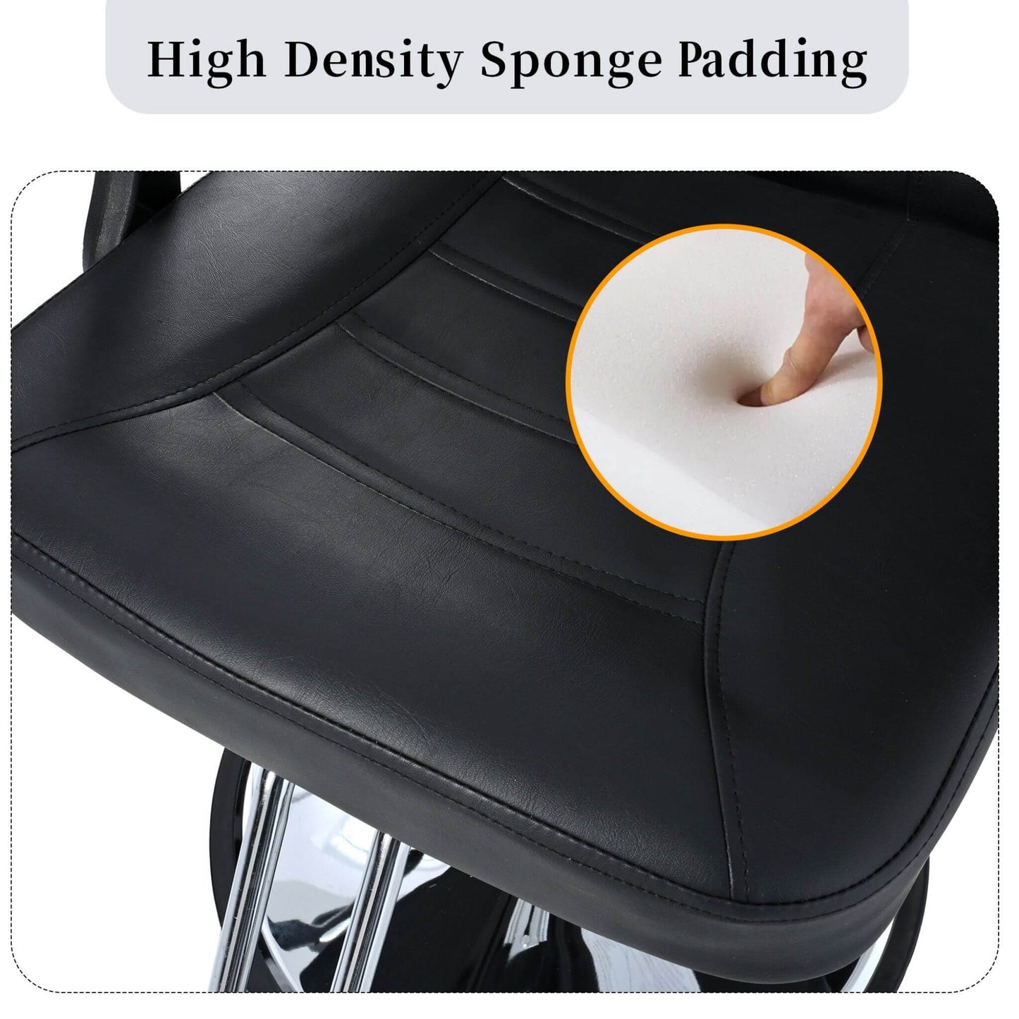Reclining Barber Chair With Adjustable Headrest And Hydraulic Pump (SAK62751)
