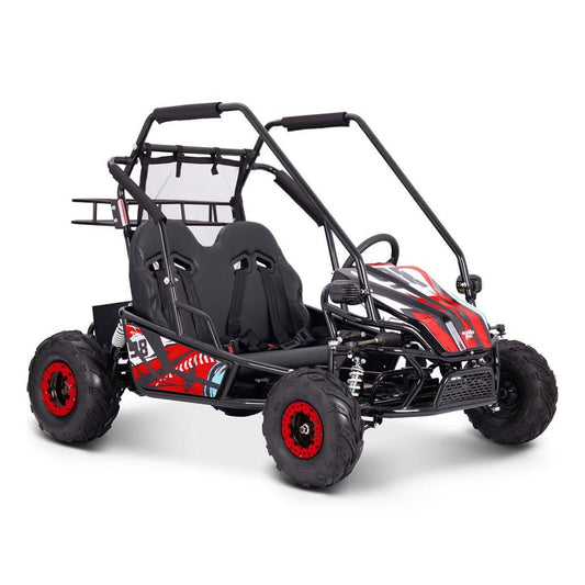 MotoTec Mud Monster XL Red 60V/20AH Electric Full Suspension Go Kart, 2000W (SAK96351)