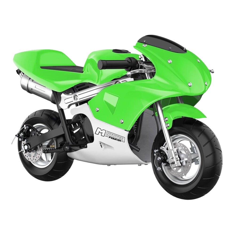 MotoTec Phantom 49CC Two-Stroke Gas Pocket Bike, Green (92461375) *** NOT FOR SALE IN CALIFORNIA!!!