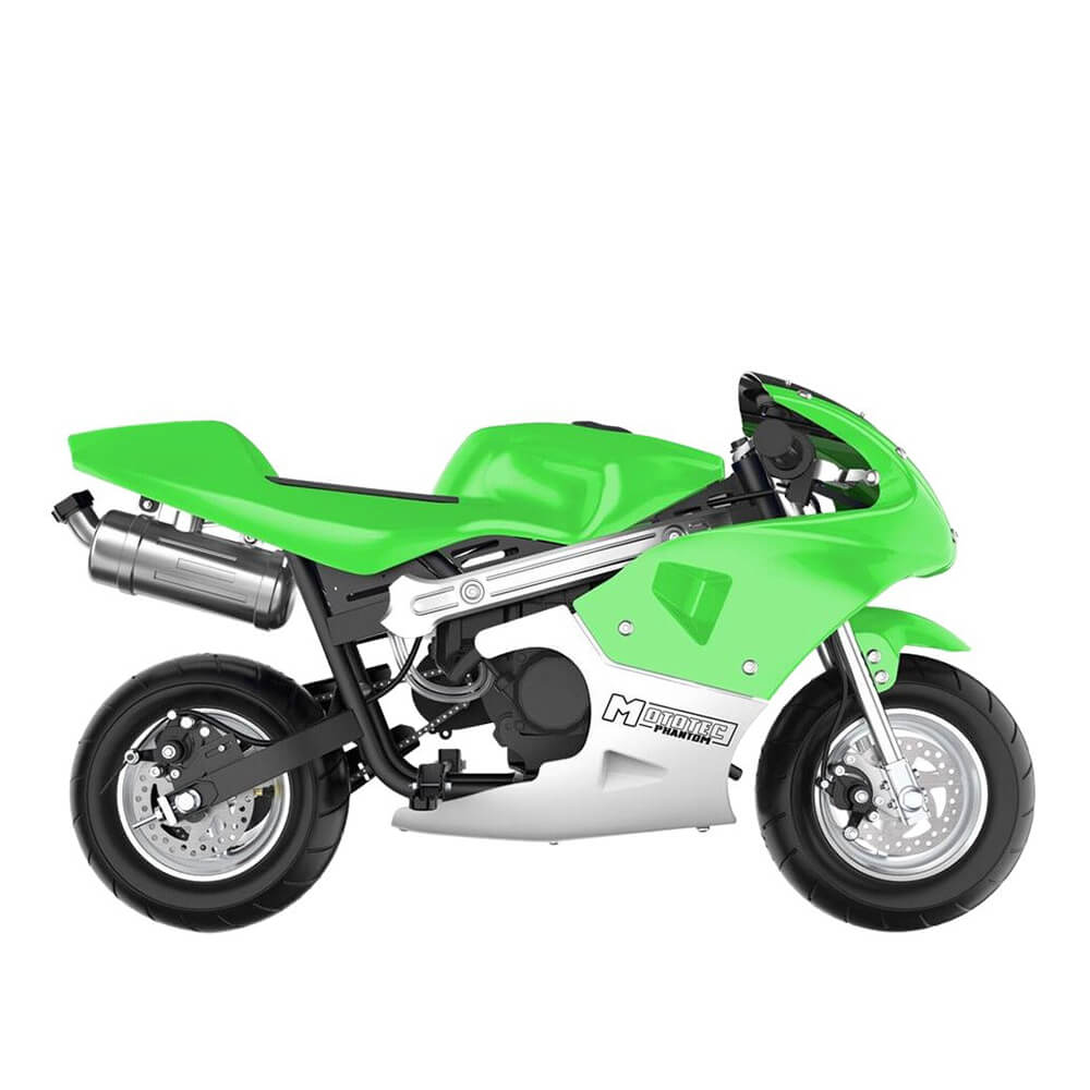 MotoTec Phantom 49CC Two-Stroke Gas Pocket Bike, Green (92461375) *** NOT FOR SALE IN CALIFORNIA!!!