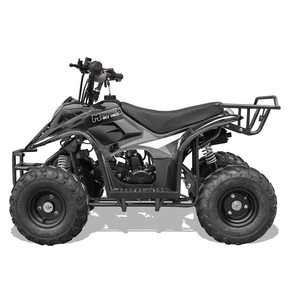 MotoTec Rex 110CC 4-Stroke Mini 4 Wheeler Gas ATV Quad, Black (95316842)