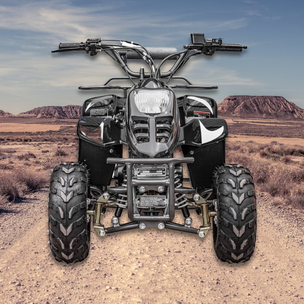 MotoTec Rex 110CC 4-Stroke Mini 4 Wheeler Gas ATV Quad, Black (95316842)