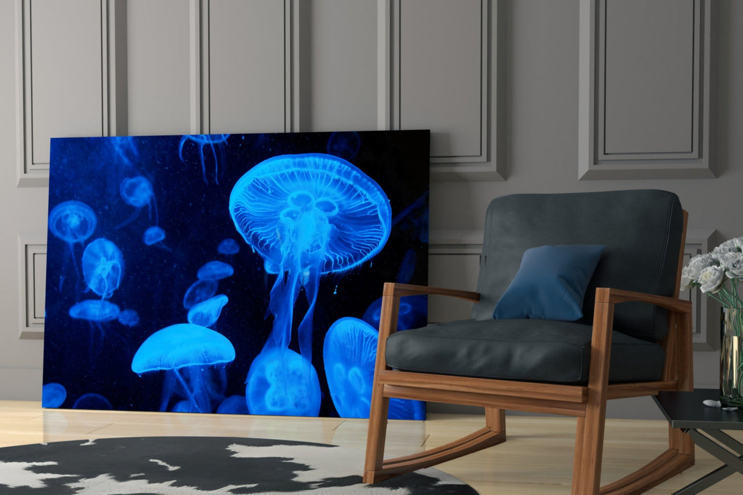 Jellyfish Glass Wall Art