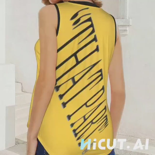 PRESS VIDEO 🎬 NEW!!! "THAT PART" branded (black rear) V-Neck Sleeveless Tank Top