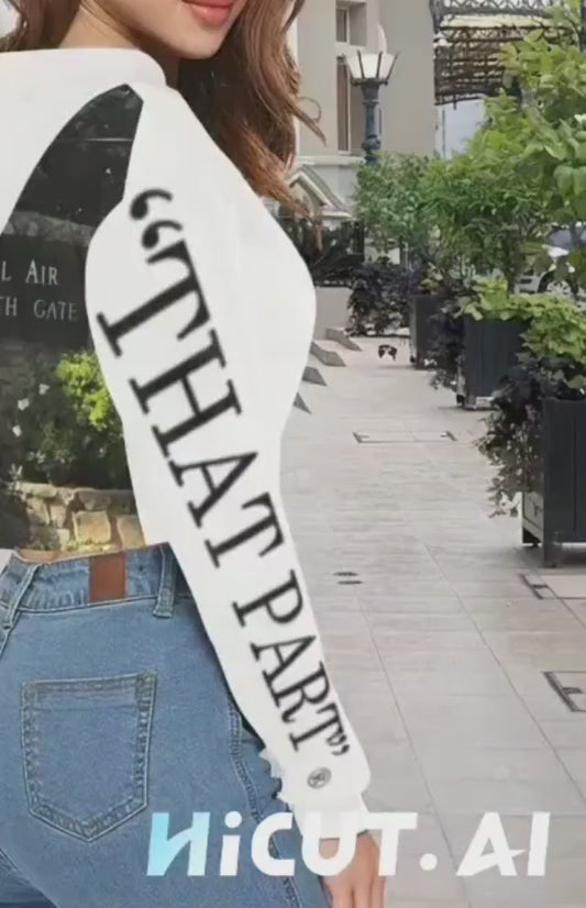 PRESS VIDEO 🎬 NEW!!! "THAT PART" branded (black right sleeve & Bel Air North Gate rear) Halter Top Hoodie