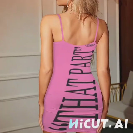 PRESS VIDEO 🎬 NEW!!! "THAT PART" branded (both sides) Spaghetti Strap Bodycon Dress
