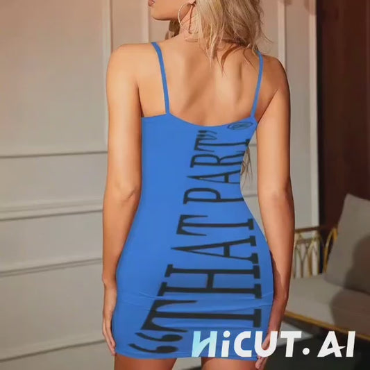 PRESS VIDEO 🎬 NEW!!! "THAT PART" branded (both sides) Spaghetti Strap Bodycon Dress