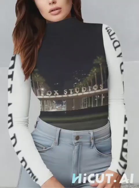 PRESS VIDEO 🎬 NEW!!! "THAT PART" branded (both sleeves & FOX STUDIOS SIGN front & rear) Longsleeve Turtleneck Slim T-Shirt