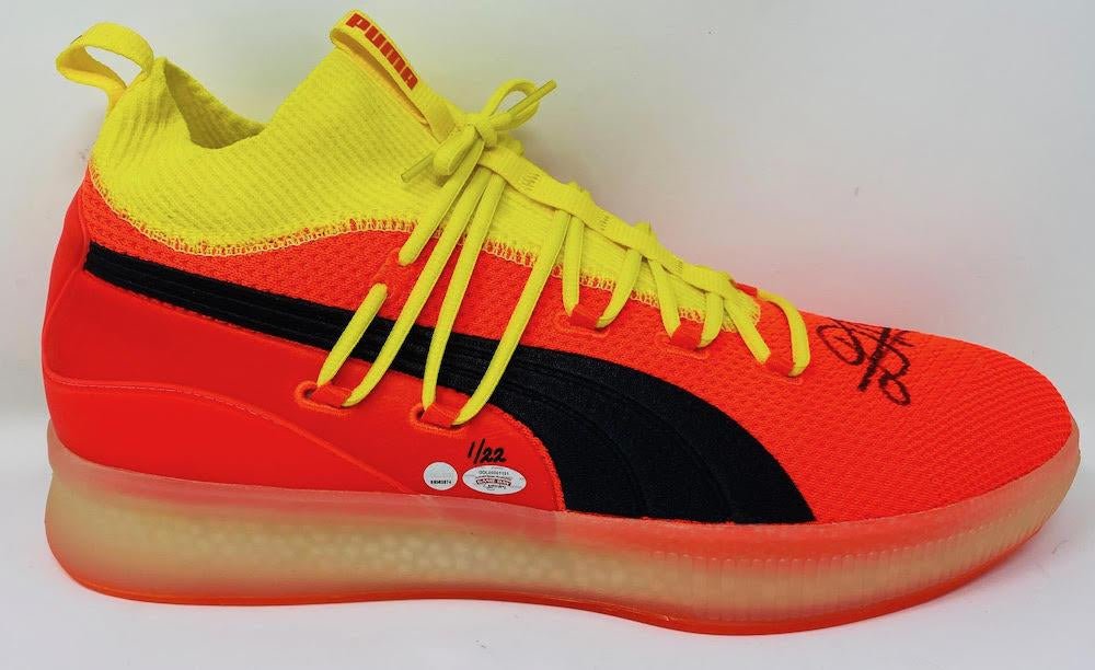 Deandre Ayton Signed Puma Clyde Basketball Shoes Inscribed "Time To Rise" (Game Day Legends & Steiner) Limited Edition