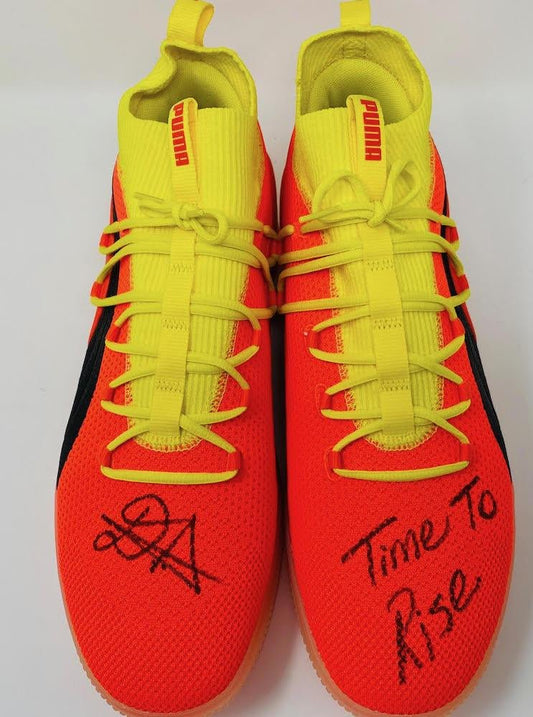 Deandre Ayton Signed Puma Clyde Basketball Shoes Inscribed "Time To Rise" (Game Day Legends & Steiner) Limited Edition