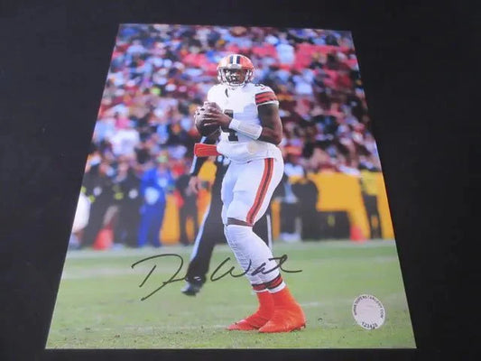 DESHAUN WATSON Cleveland Browns Football Signed Autographed 8x10