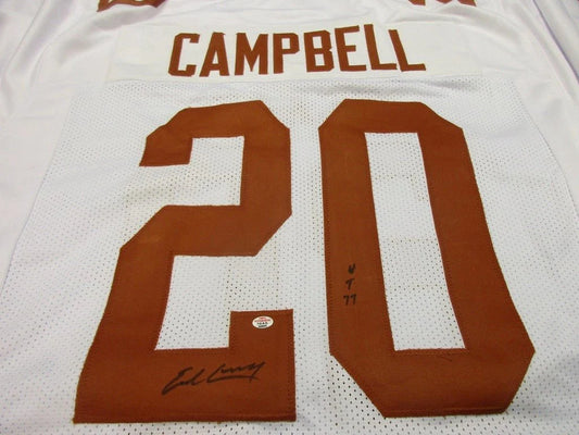 Earl Campbell of the Texas Longhorns signed autographed football jersey