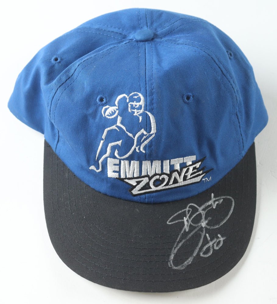 Emmitt Smith Signed Cowboys Snapback Hat with Display Case