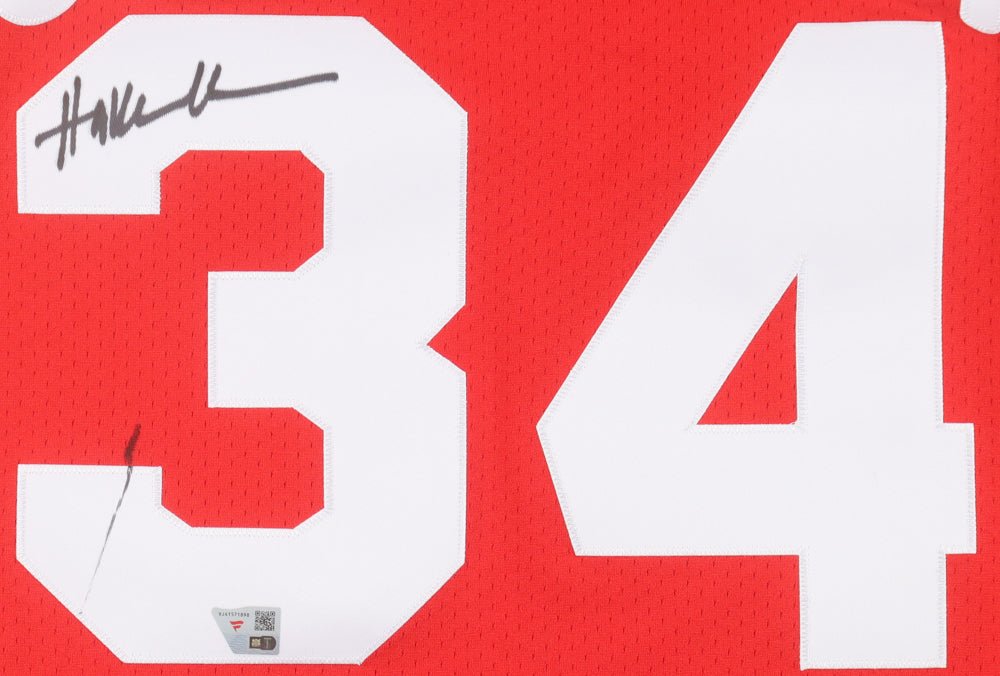 Hakeem Olajuwon Signed Rockets Jersey