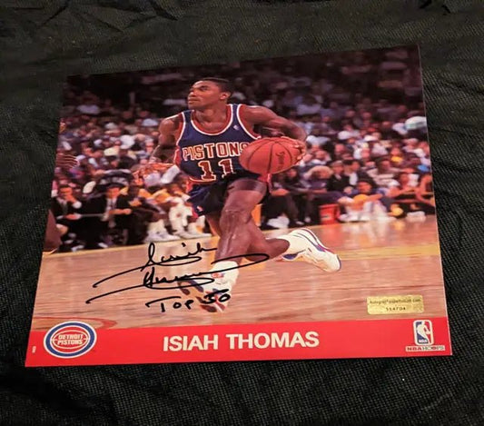 Isiah Thomas autographed 8x10 photo