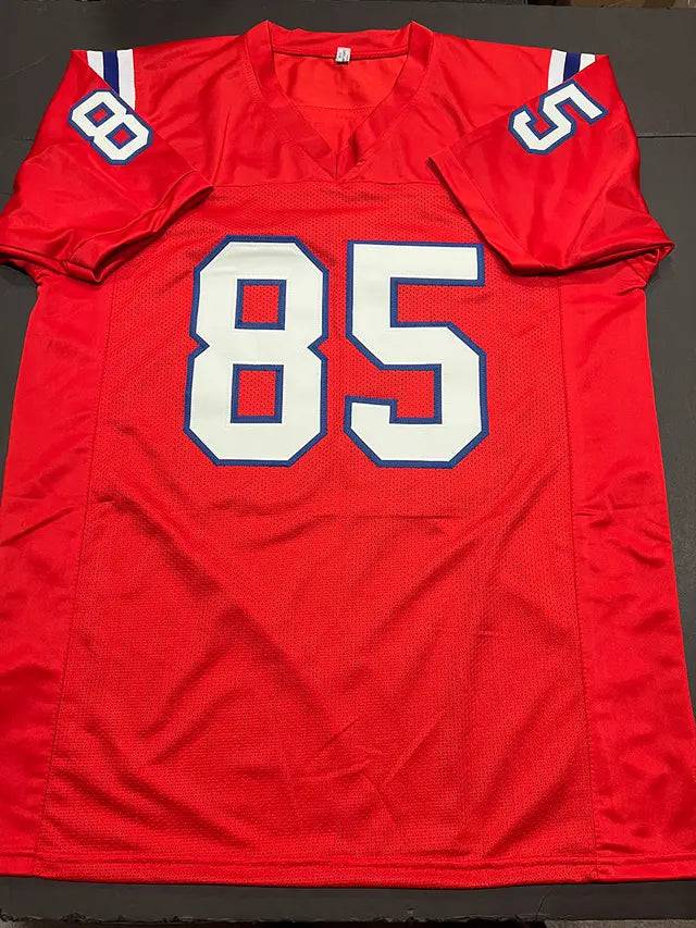 Jermaine Wiggins New England Patriots Autographed & Inscribed Custom Football Jersey