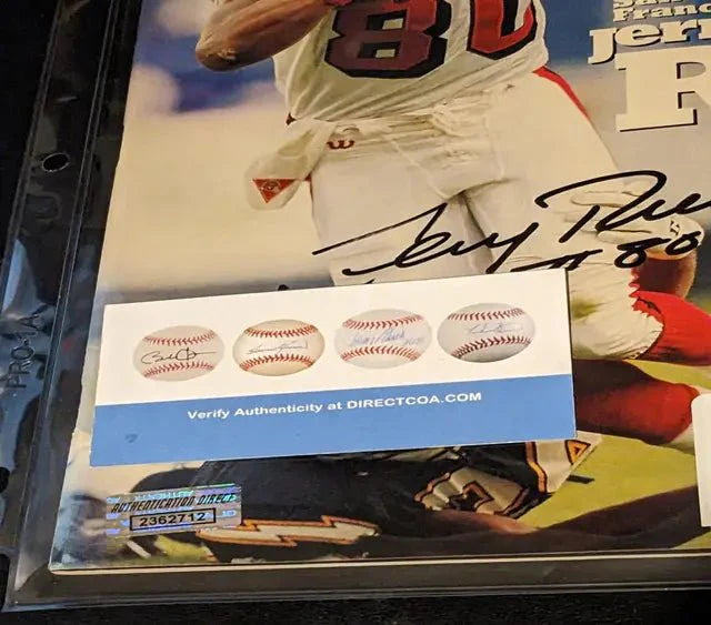 Jerry Rice autographed sports illustrated magazine